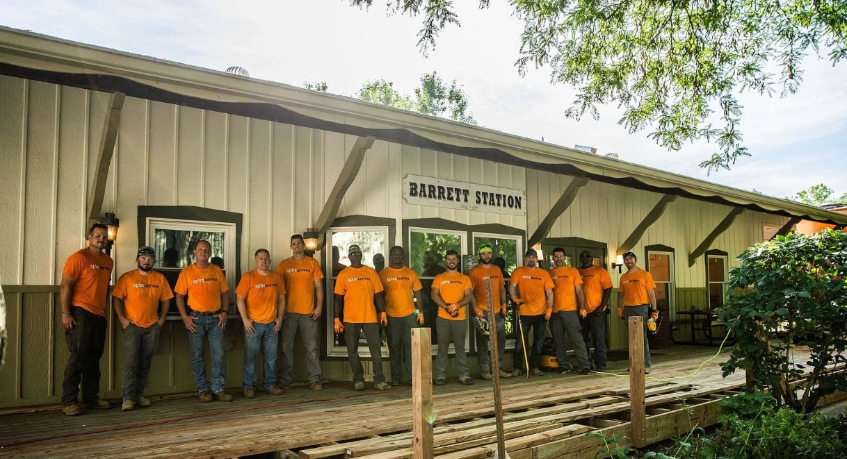 Image of Spire team in front of Transportation Museum