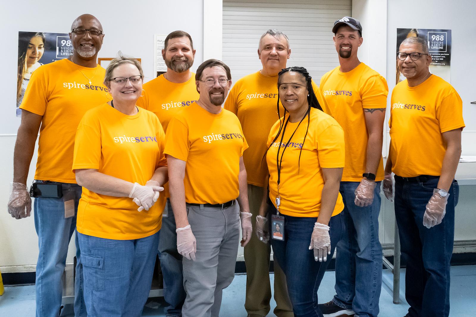 group of volunteers smiling