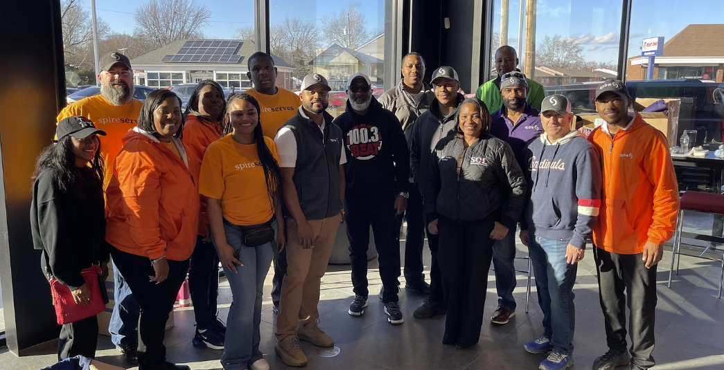 Image of volunteers at the local coat drive