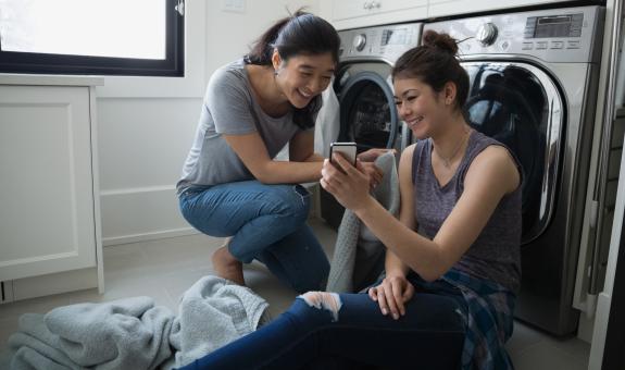 Women looking at phone