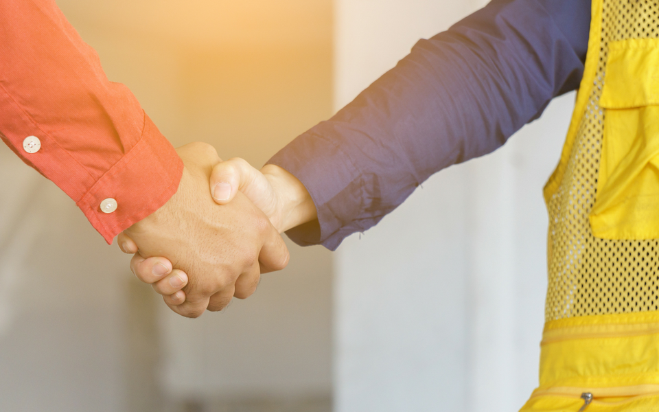 Shaking hands