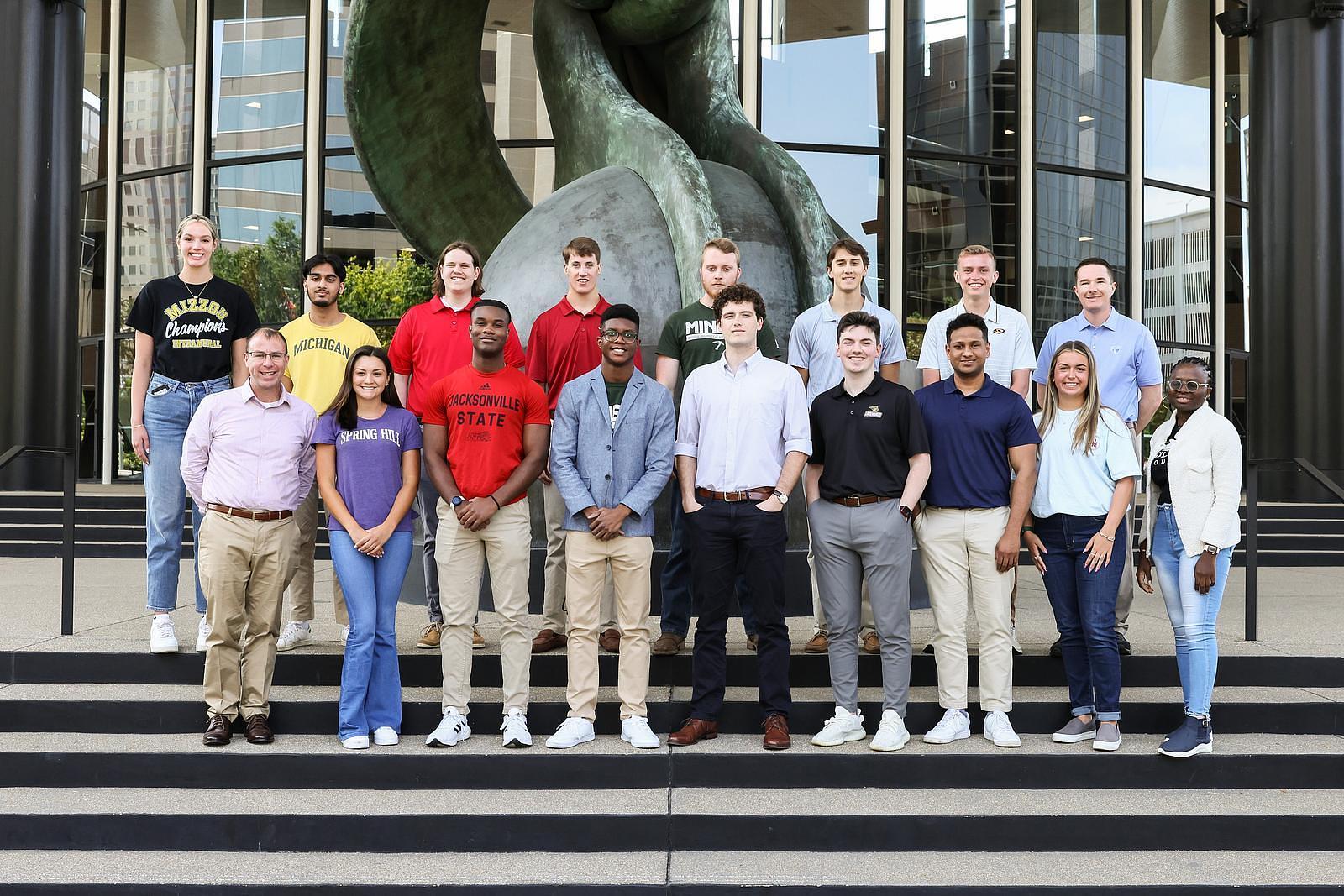 Image of Spire interns in front of Spire office