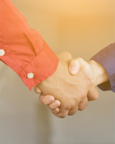 Shaking hands