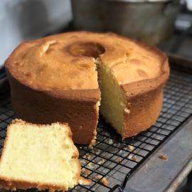Image of pound cake on a cooling rack